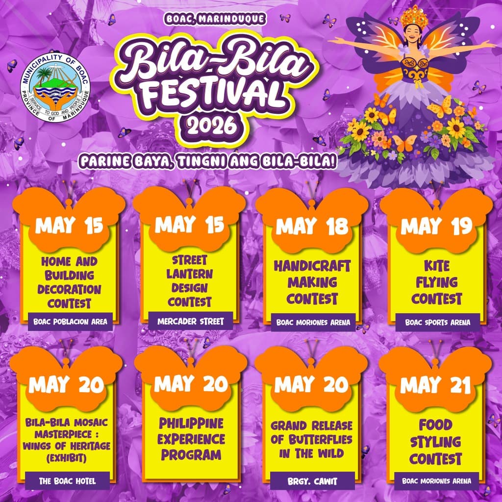 Bila-Bila Festival 2026: Boac Celebrates Culture and Butterflies